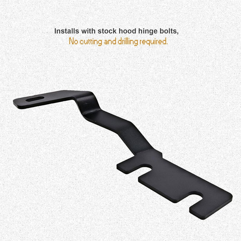 DarSeity Low Profile Mount Hood Hinges Ditch Light Brackets for Ford Ranger 2019-2023, for Auxiliary Off-Road Lighting - Image 3